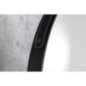 STAGO Miroir rond avec bracelet en cuir, dia. 60cm, noir mat