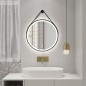 STAGO 60cm, bracelet en cuir, Touch Sensor, dimmable, noir mat