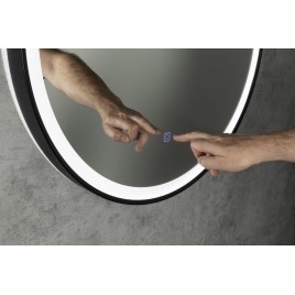 STAGO 60cm, bracelet en cuir, Touch Sensor, dimmable, noir mat