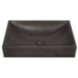 Lavabo en béton TARANT comprenant drain, 58x36cm, granit noir