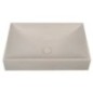Lavabo en béton TARANT comprenant drain, 58x36cm, grès blanc