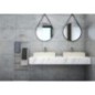 Lavabo en béton TARANT comprenant drain, 58x36cm, grès blanc