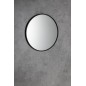 NOTION SLIM Miroir encadré, rond, ø 40cm, noir mat