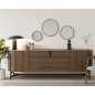 NOTION SLIM Miroir encadré, rond, ø 40cm, noir mat