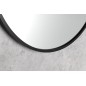 NOTION SLIM Miroir encadré, rond, ø 40cm, noir mat