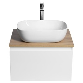 ALTAIR Schrank mit Platte 58 cm, blanc / chêne empereur