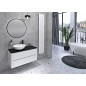 LUCIE Vanity Unité avec planche Rockstone 89,5x45x44,5cm, pierre blanche / rare