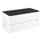 LUCIE Vanity Unité avec planche Rockstone 89,5x45x44,5cm, pierre blanche / rare