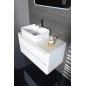 LUCIE Vanity Unité avec planche Rockstone 89,5x45x44,5cm, pierre blanche / rare