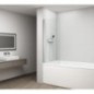Écran de bain pivotant ROTA 650mm, verre clair