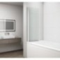 Écran de bain pivotant ROTA 650mm, verre clair