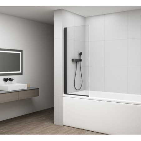 Ecran de bain pivotant 650mm, verre clair