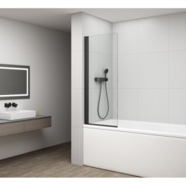 ROTA BLACK écran de bain pivotant 750mm, verre clair