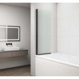 ROTA BLACK écran de bain pivotant 750mm, verre clair