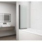 ROTA BLACK écran de bain pivotant 750mm, verre clair