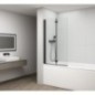 ROTA BLACK Écran de bain 900mm, verre clair