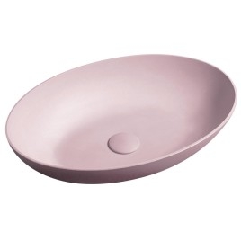 Lavabo en béton, 60x40cm, rose