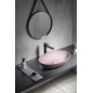 Lavabo en béton, 60x40cm, rose