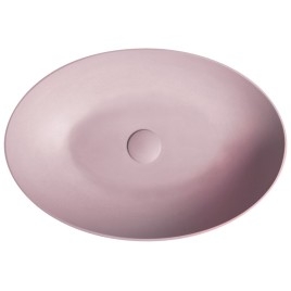 Lavabo en béton, 60x40cm, rose