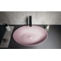 Lavabo en béton, 60x40cm, rose