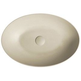 Lavabo en béton, 60x40cm, jaune