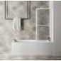 KAGERA Écran de bain pliant, (W) 710mm, blanc mat/verre clair KAGERA Écran de bain pliant, (W) 710mm, blanc mat/verre clair