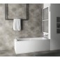KAGERA Écran de bain pliant, (W) 710mm, blanc mat/verre clair KAGERA Écran de bain pliant, (W) 710mm, blanc mat/verre clair