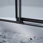 DRAGON BLACK Porte de douche 1500mm, verre clair DRAGON BLACK Porte de douche 1500mm, verre clair