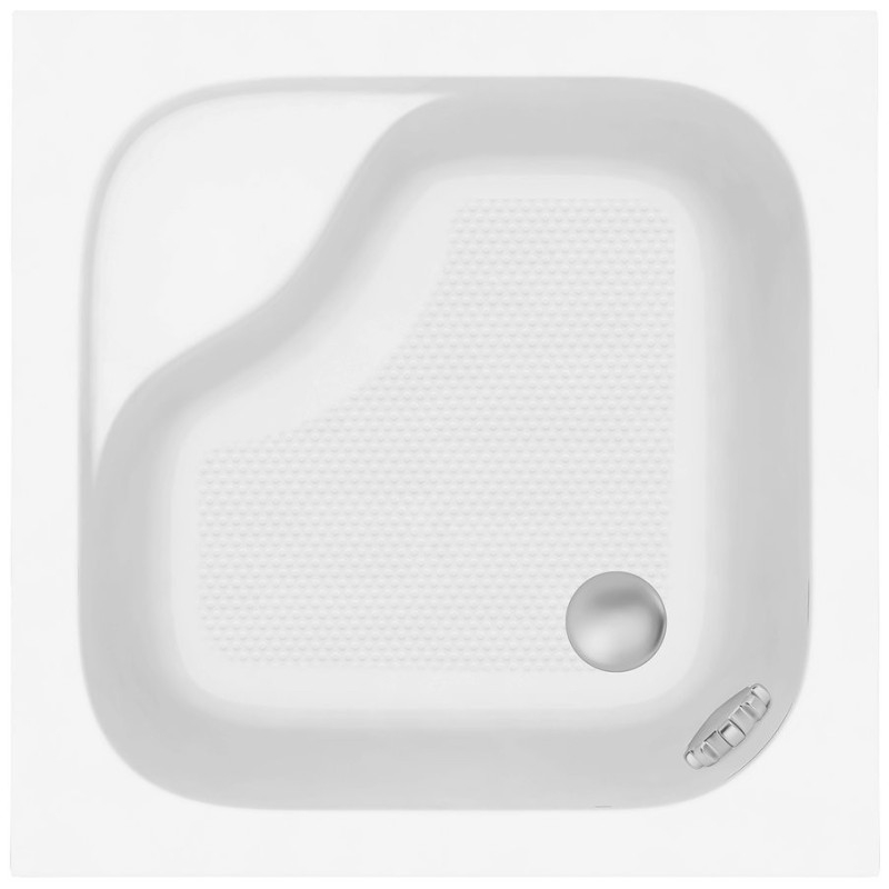 Plateau de douche acrylique Deep Square 90x90x30cm, blanc