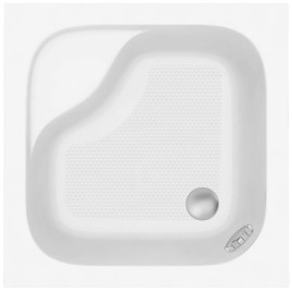 Plateau de douche acrylique Deep Square 90x90x30cm, blanc
