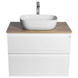 ALTAIR Vanity Unité avec planche 78,5 cm, weiß/Eiche emporio