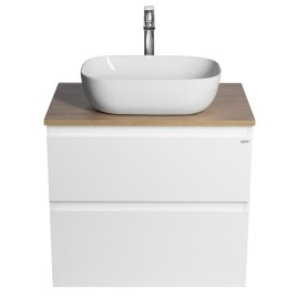 ALTAIR Vanity Unité avec planche 68 cm, weiß/Eiche emporio