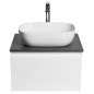 ALTAIR Schrank mit Platte 58 cm, blanc/ardoise anthracite