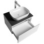 ALTAIR Schrank mit Platte 62,5 cm, blanc/ardoise anthracite ALTAIR Schrank mit Platte 62,5 cm, blanc/ardoise anthracite
