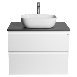 ALTAIR Vanity Unité avec planche 78,5 cm, ardoise weiß/anthracite