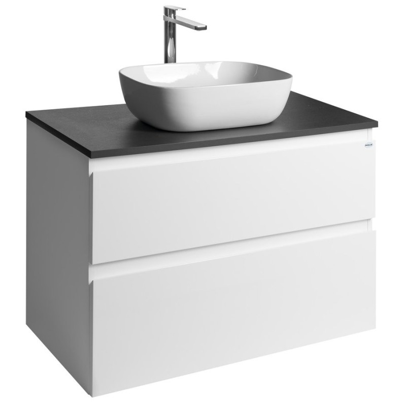 ALTAIR Vanity Unité avec planche 87,5 cm, ardoise weiß/anthracite ALTAIR Vanity Unité avec planche 87,5 cm, ardoise weiß/anthracite