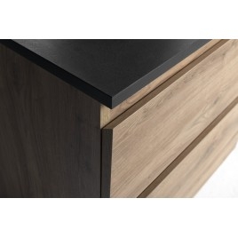 ALTAIR Vanity Unité avec planche 87,5 cm, ardoise en chêne
