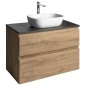 ALTAIR Vanity Unité avec planche 87,5 cm, ardoise en chêne
