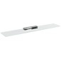 Plateau en verre 500mm, chrome/verre clair