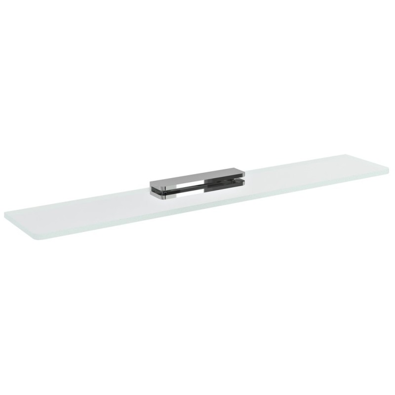 Plateau en verre 700mm, chrome/verre clair