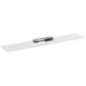 Plateau en verre 700mm, chrome/verre clair