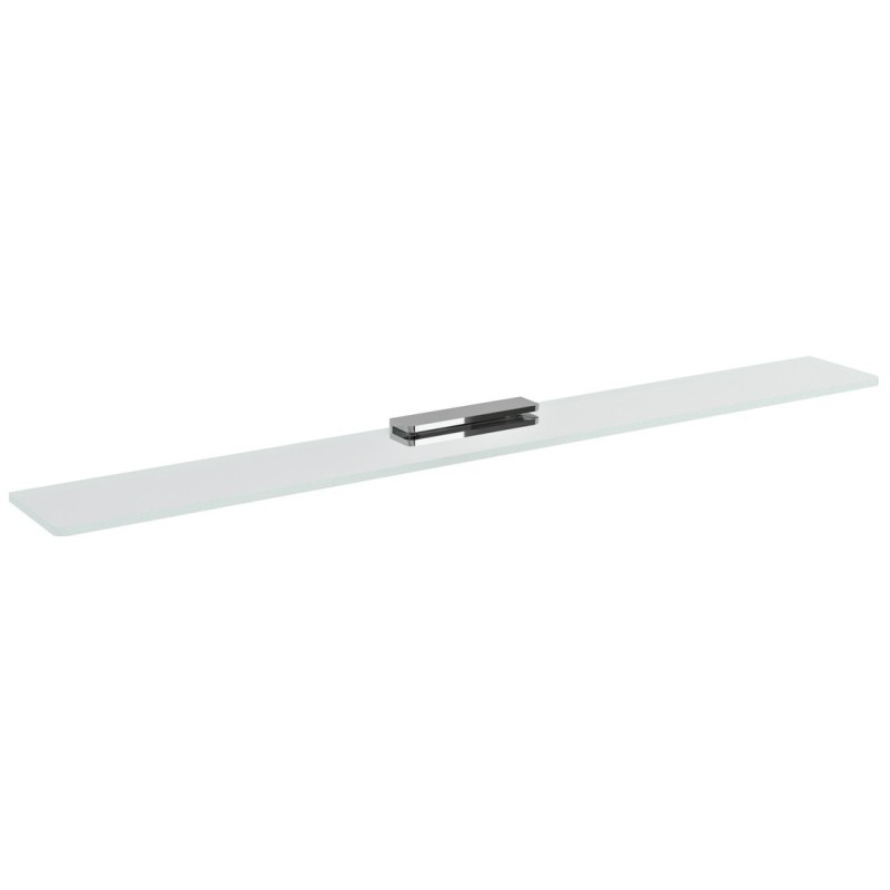 Plateau en verre 900mm, chrome/verre clair