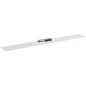 Plateau en verre 900mm, chrome/verre clair