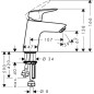 Hansgrohe Logis - Mitigeur de lavabo 70 pour chauffe-eau instantané, avec vidage, chrome 71074000
