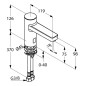 Kludi Zenta - Mitigeur de lavabo électronique, alimentation par pile, chrome 3810205