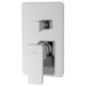 TURSI Robinet de douche en béton, 2 voies, interrupteur rotatif, chrome