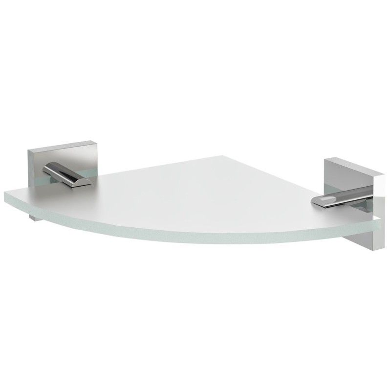 X-SQUARE coin plateau en verre, environ 200x200mm, en verre chromé
