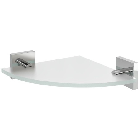 X-SQUARE coin plateau en verre, environ 200x200mm, en verre chromé
