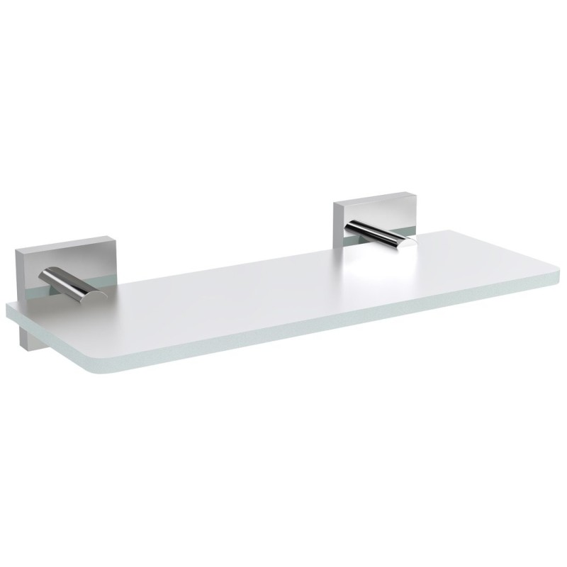 Étagère en verre X-SQUARE 200mm, chrome/verre glacé