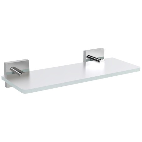 Étagère en verre X-SQUARE 200mm, chrome/verre glacé